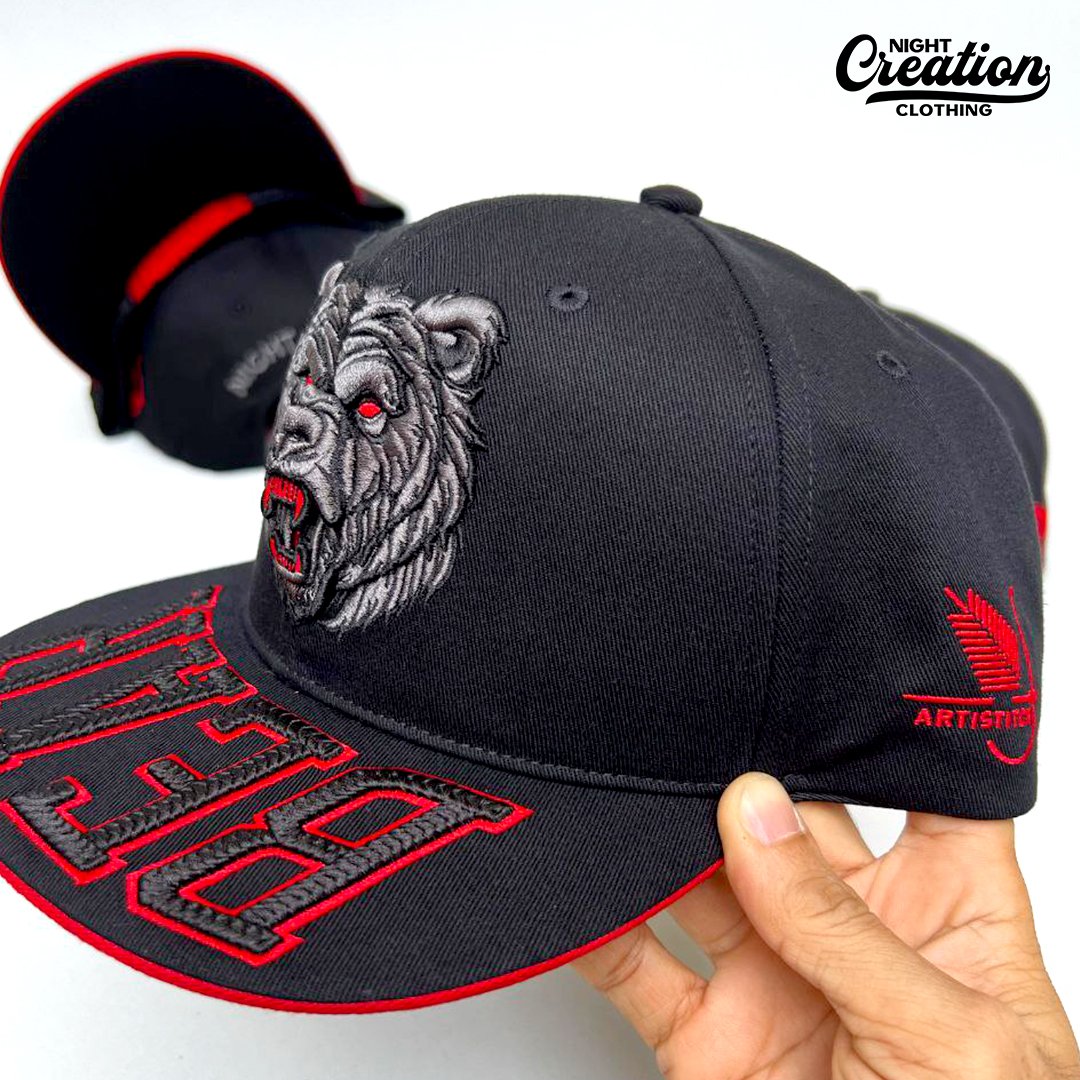 3D Sculpture Embroidery bear cap