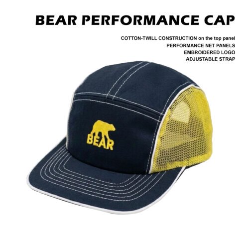 BEAR PERFORMANCE CAP "BLACK AND YELLOW"